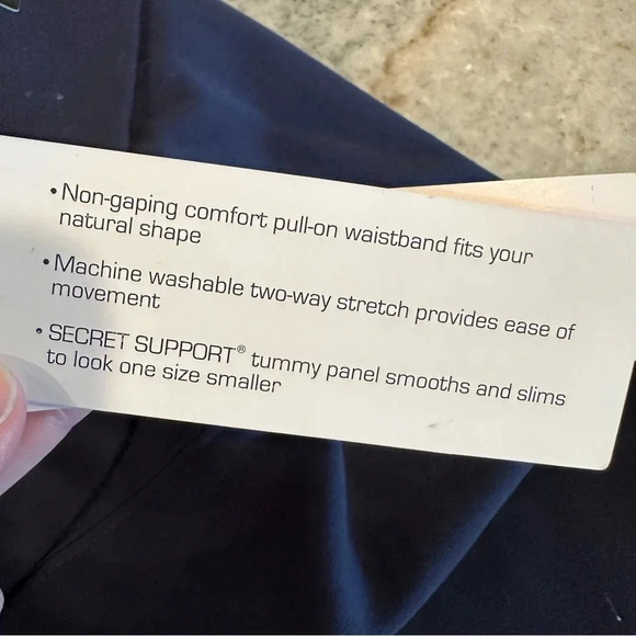 Investments Women’s the PARK AVE fit Classic Ankle Navy Pants Size 14 - Picture 6 of 9